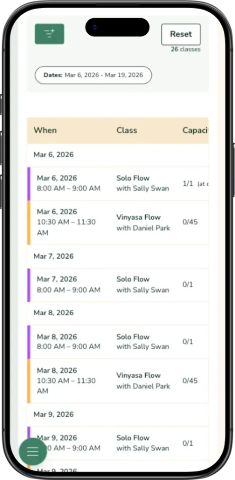 Platsana mobile app list view showing branded app icons